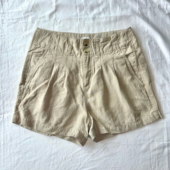 Rhythm Linen Tan Shorts - Picture 1 of 3